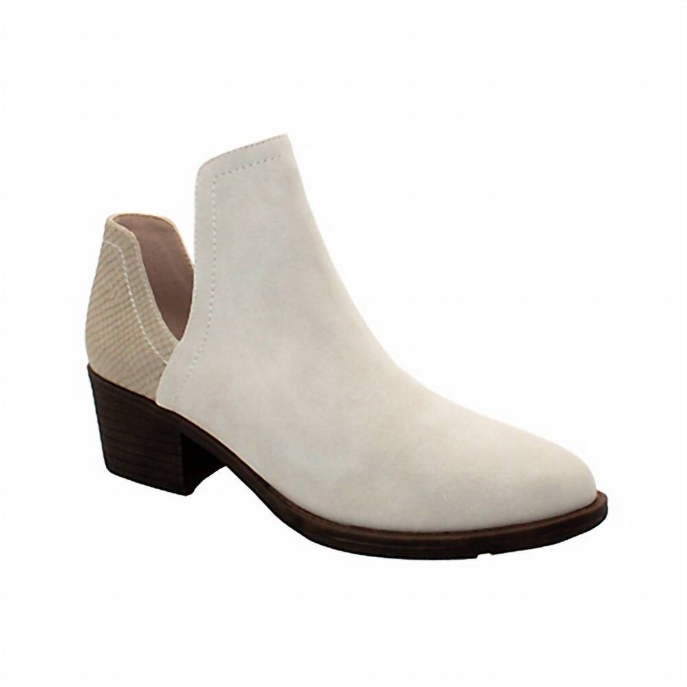 NEW VOLATILE women's chronicle suede upper bootie in chalk